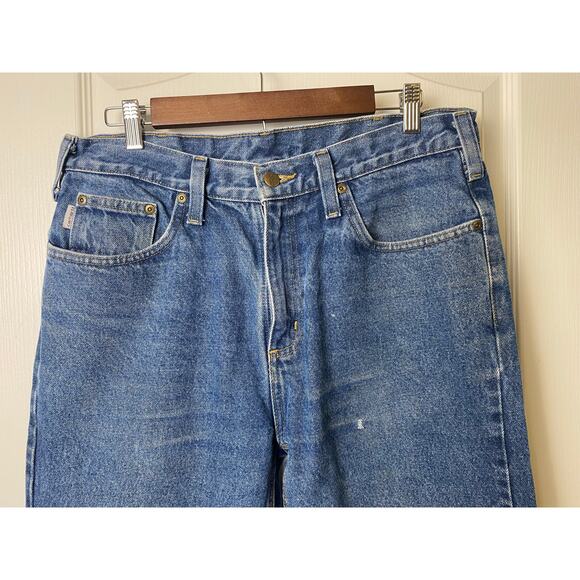 Carhartt Men's Blue Denim Relaxed Fit Jeans Size 34x30 - Picture 5 of 10